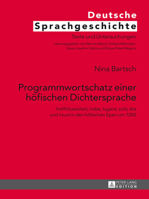 cover image of Programmwortschatz einer hoefischen Dichtersprache